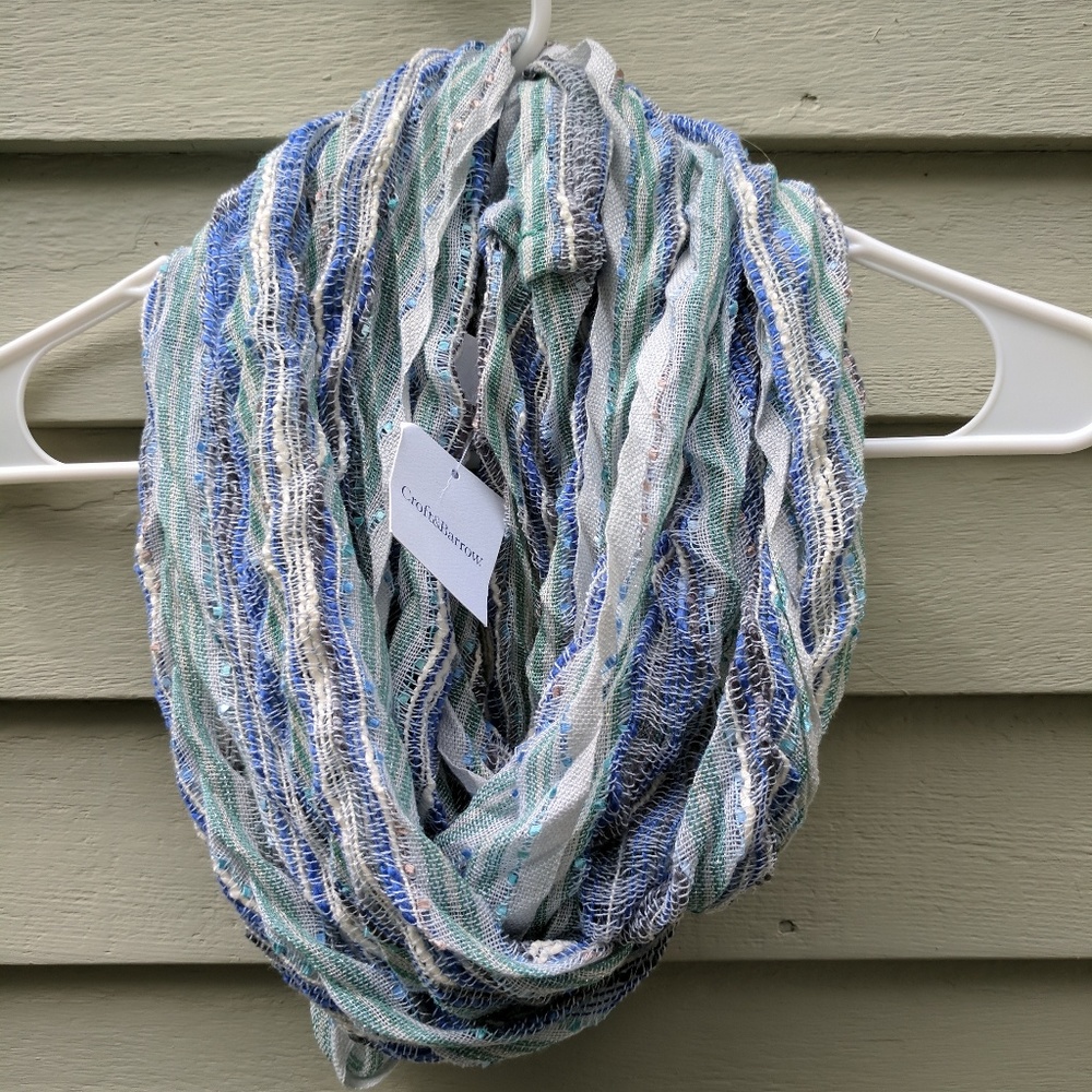 Textured blue scarf